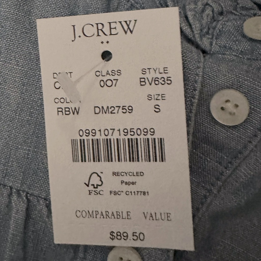 J.Crew Denim Ruffle Blouse - Picture 10 of 10
